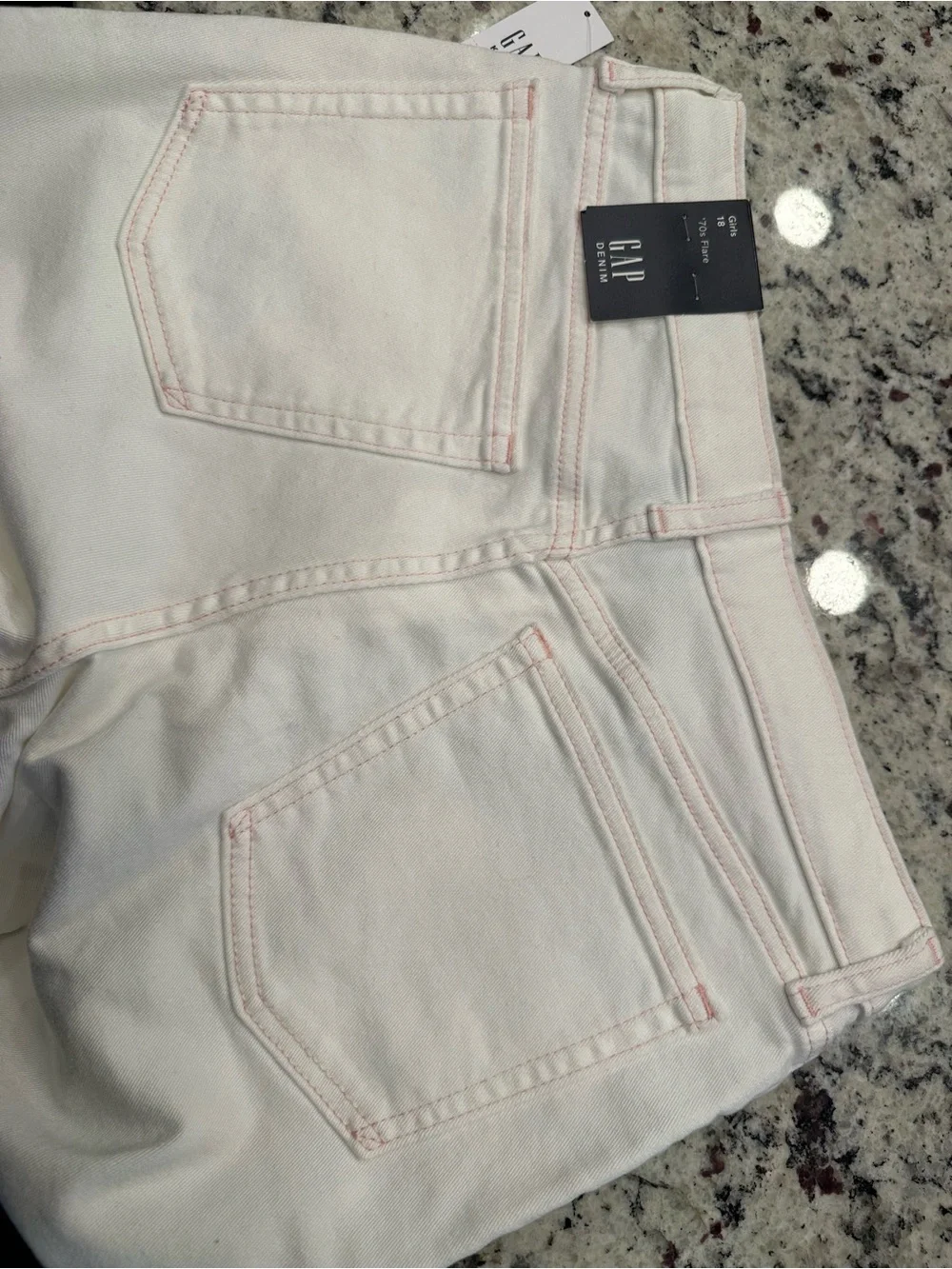 NWT Gap Kids White '70s Flare Jeans - Size 18